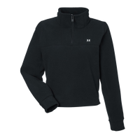 Under Armour Women's Expanse Fleece Half-Zip Pullover, Black / Black, Front view
