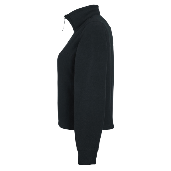 Under Armour Women's Expanse Fleece Half-Zip Pullover, Black / Black, Left Sleeve view