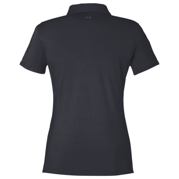 Under Armour Women's Recycled Polo, Black / White, Back view