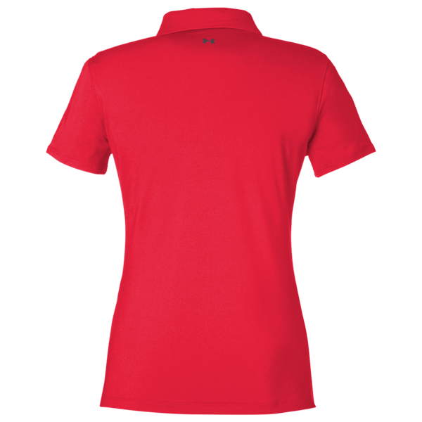 Under Armour Women's Recycled Polo, Red / White, Back view