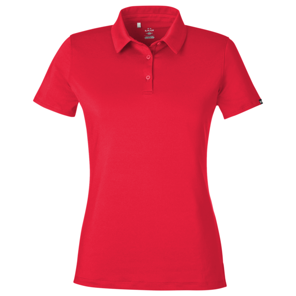 Under Armour Women's Recycled Polo, Red / White, Front view