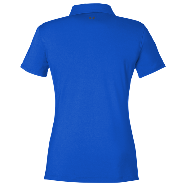 Under Armour Women's Recycled Polo, Royal / White, Back view
