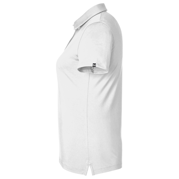 Under Armour Women's Recycled Polo, White / White, Left Sleeve view