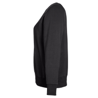 Under Armour Women's Rival Fleece Crewneck Sweatshirt, Black / White, Left Sleeve view