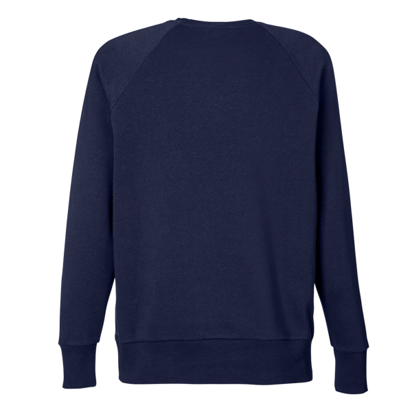 Under Armour Women's Rival Fleece Crewneck Sweatshirt, Midnight Navy / White, Back view