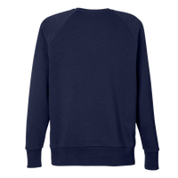 Under Armour Women's Rival Fleece Crewneck Sweatshirt, Midnight Navy / White, Back view