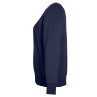 Under Armour Women's Rival Fleece Crewneck Sweatshirt, Midnight Navy / White, Left Sleeve view