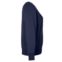 Under Armour Women's Rival Fleece Crewneck Sweatshirt, Midnight Navy / White, Right Sleeve view