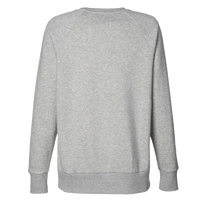 Under Armour Women's Rival Fleece Crewneck Sweatshirt, Mod Grey Light Heather / White, Back view