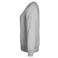 Under Armour Women's Rival Fleece Crewneck Sweatshirt, Mod Grey Light Heather / White, Left Sleeve view