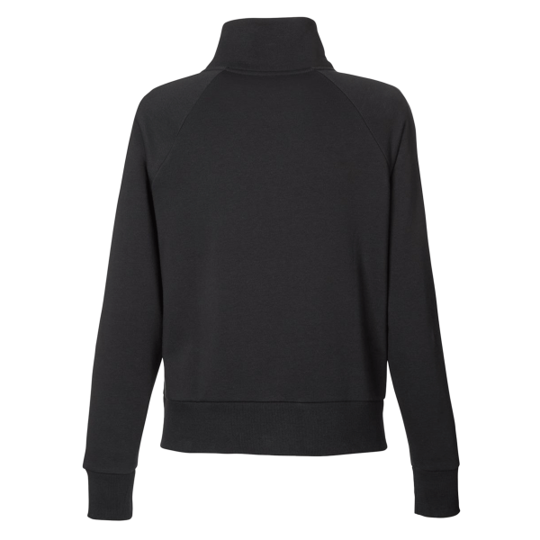Under Armour Women's Rival Fleece Half-Zip Pullover, Black / White, Back view