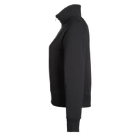 Under Armour Women's Rival Fleece Half-Zip Pullover, Black / White, Left Sleeve view