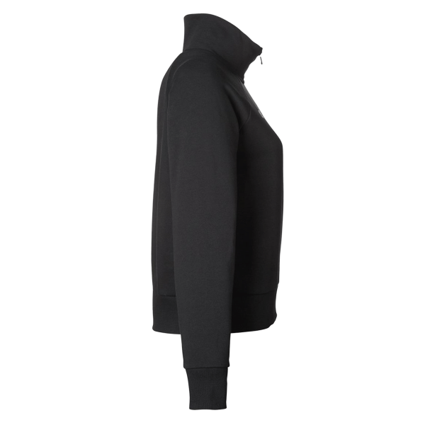 Under Armour Women's Rival Fleece Half-Zip Pullover, Black / White, Right Sleeve view