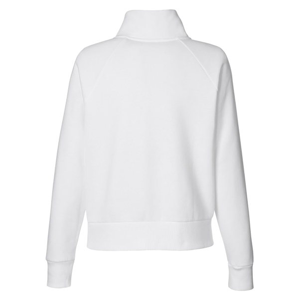 Under Armour Women's Rival Fleece Half-Zip Pullover, White / Black, Back view