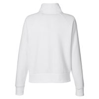 Under Armour Women's Rival Fleece Half-Zip Pullover, White / Black, Back view