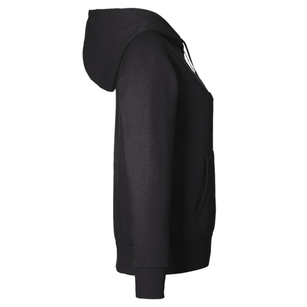 Under Armour Women's Rival Fleece Hooded Sweatshirt, Black / White, Right Sleeve view