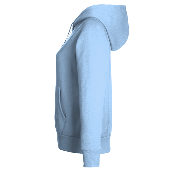 Under Armour Women's Rival Fleece Hooded Sweatshirt, Carolina Blue / White, Left Sleeve view