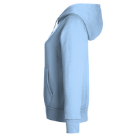 Under Armour Women's Rival Fleece Hooded Sweatshirt, Carolina Blue / White, Left Sleeve view