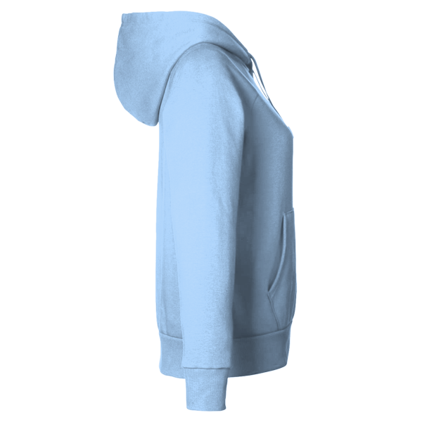 Under Armour Women's Rival Fleece Hooded Sweatshirt, Carolina Blue / White, Right Sleeve view