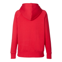 Under Armour Women's Rival Fleece Hooded Sweatshirt, Red / White, Back view