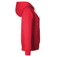 Under Armour Women's Rival Fleece Hooded Sweatshirt, Red / White, Right Sleeve view