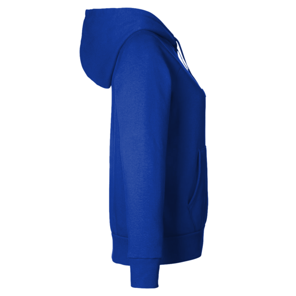 Under Armour Women's Rival Fleece Hooded Sweatshirt, Royal / White, Right Sleeve view