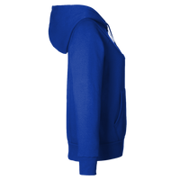 Under Armour Women's Rival Fleece Hooded Sweatshirt, Royal / White, Right Sleeve view