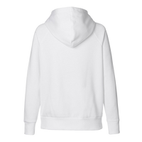 Under Armour Women's Rival Fleece Hooded Sweatshirt, White / Black, Back view