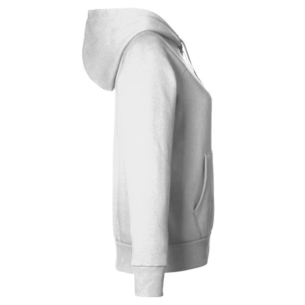 Under Armour Women's Rival Fleece Hooded Sweatshirt, White / Black, Right Sleeve view