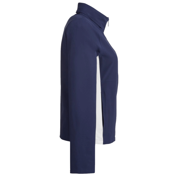 Under Armour Women's Rival Stretch Jacket, Midnight Navy / White / White, Right Sleeve view