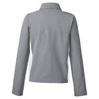 Under Armour Women's Rival Stretch Jacket, Mod Grey / White / White, Back view
