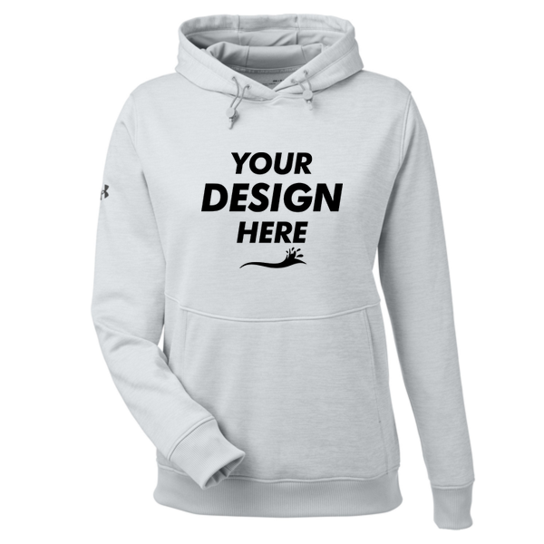 Under Armour Women's Storm Armour Fleece, Mod Grey / Black, Front view, Mockup