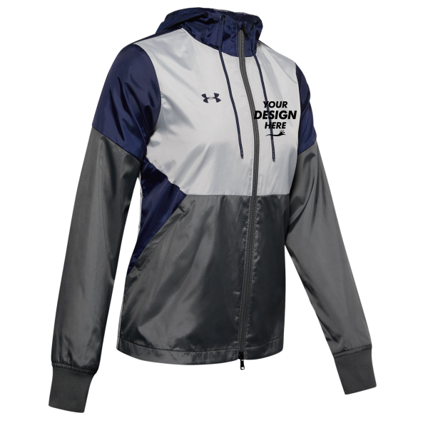 Under Armour Women's Team Legacy Jacket, Navy / Navy, Front view, Mockup