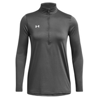 Under Armour Women's Team Tech™ Half-Zip Pullover, Castlerock / White, Front view
