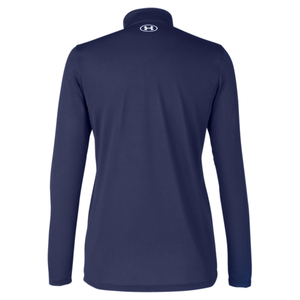 Under Armour Women's Team Tech™ Half-Zip Pullover, Midnight Navy / White, Back view