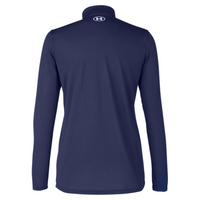 Under Armour Women's Team Tech™ Half-Zip Pullover, Midnight Navy / White, Back view