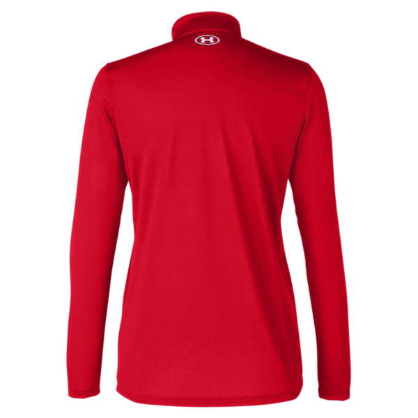 Under Armour Women's Team Tech™ Half-Zip Pullover, Red / White, Back view