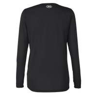 Under Armour Women's Team Tech™ Long Sleeve T-Shirt, Black / White, Back view