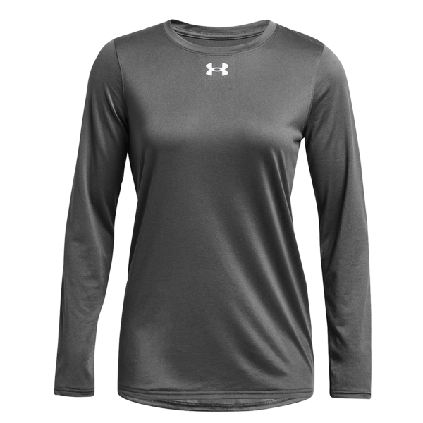 Under Armour Women's Team Tech™ Long Sleeve T-Shirt, Castlerock / White, Front view