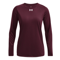 Under Armour Women's Team Tech™ Long Sleeve T-Shirt, Maroon / White, Front view