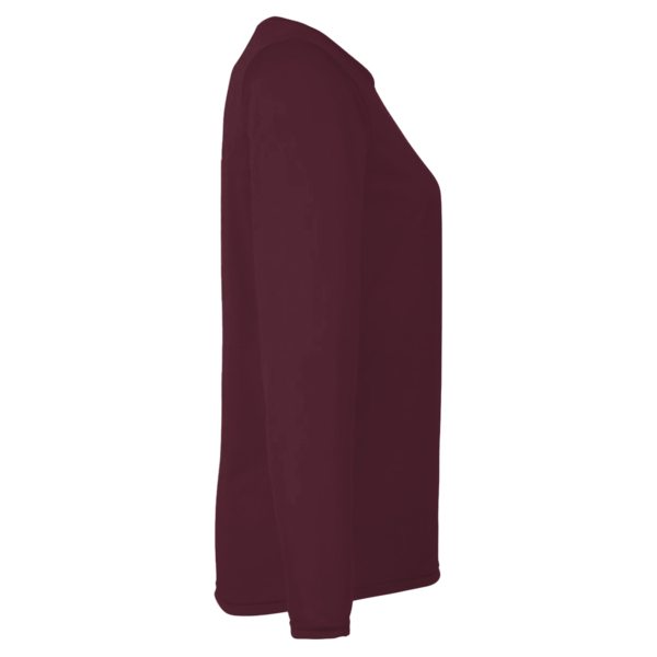 Under Armour Women's Team Tech™ Long Sleeve T-Shirt, Maroon / White, Right Sleeve view