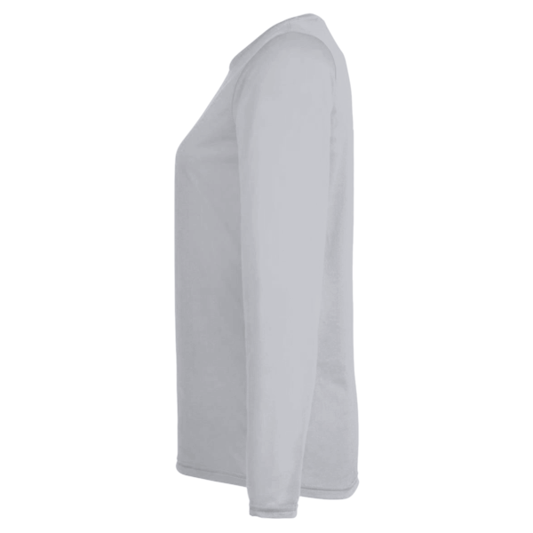 Under Armour Women's Team Tech™ Long Sleeve T-Shirt, Mod Grey Light Heather / White, Left Sleeve view