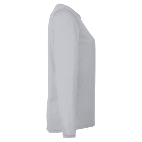 Under Armour Women's Team Tech™ Long Sleeve T-Shirt, Mod Grey Light Heather / White, Right Sleeve view