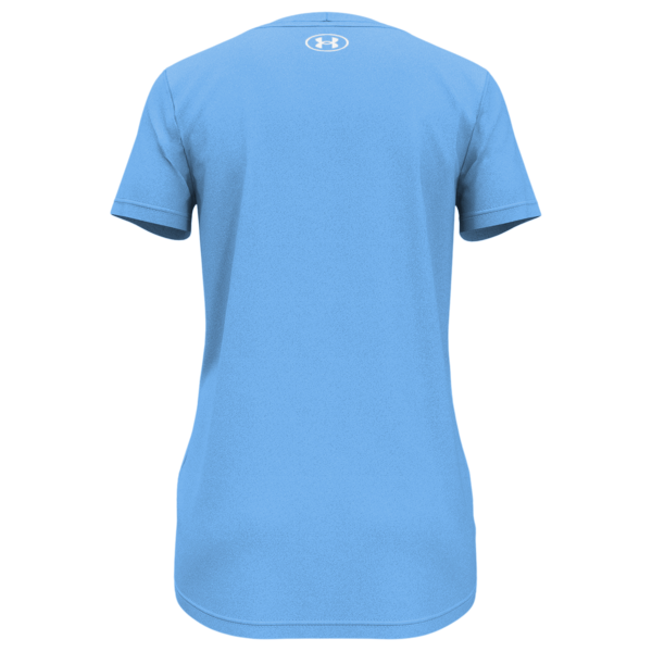Under Armour Women's Team Tech™ T-Shirt, Carolina Blue / White, Back view