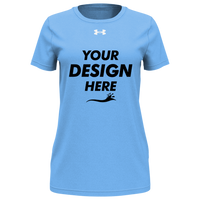 Under Armour Women's Team Tech™ T-Shirt, Carolina Blue / White, Front view, Mockup