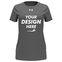 Under Armour Women's Team Tech™ T-Shirt, Castlerock / White, Front view, Mockup