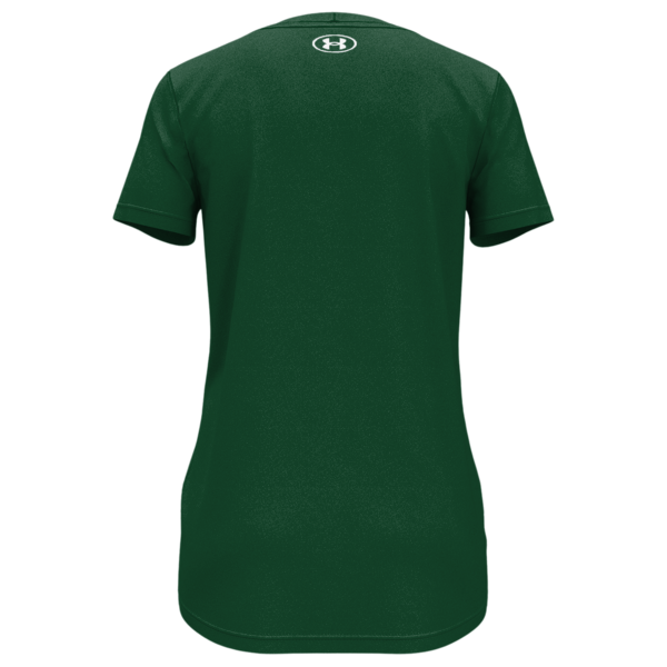Under Armour Women's Team Tech™ T-Shirt, Forest Green / White, Back view