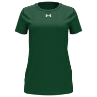 Under Armour Women's Team Tech™ T-Shirt, Forest Green / White, Front view
