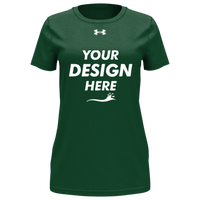 Under Armour Women's Team Tech™ T-Shirt, Forest Green / White, Front view, Mockup