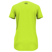 Under Armour Women's Team Tech™ T-Shirt, High-Vis Yellow / Black, Back view